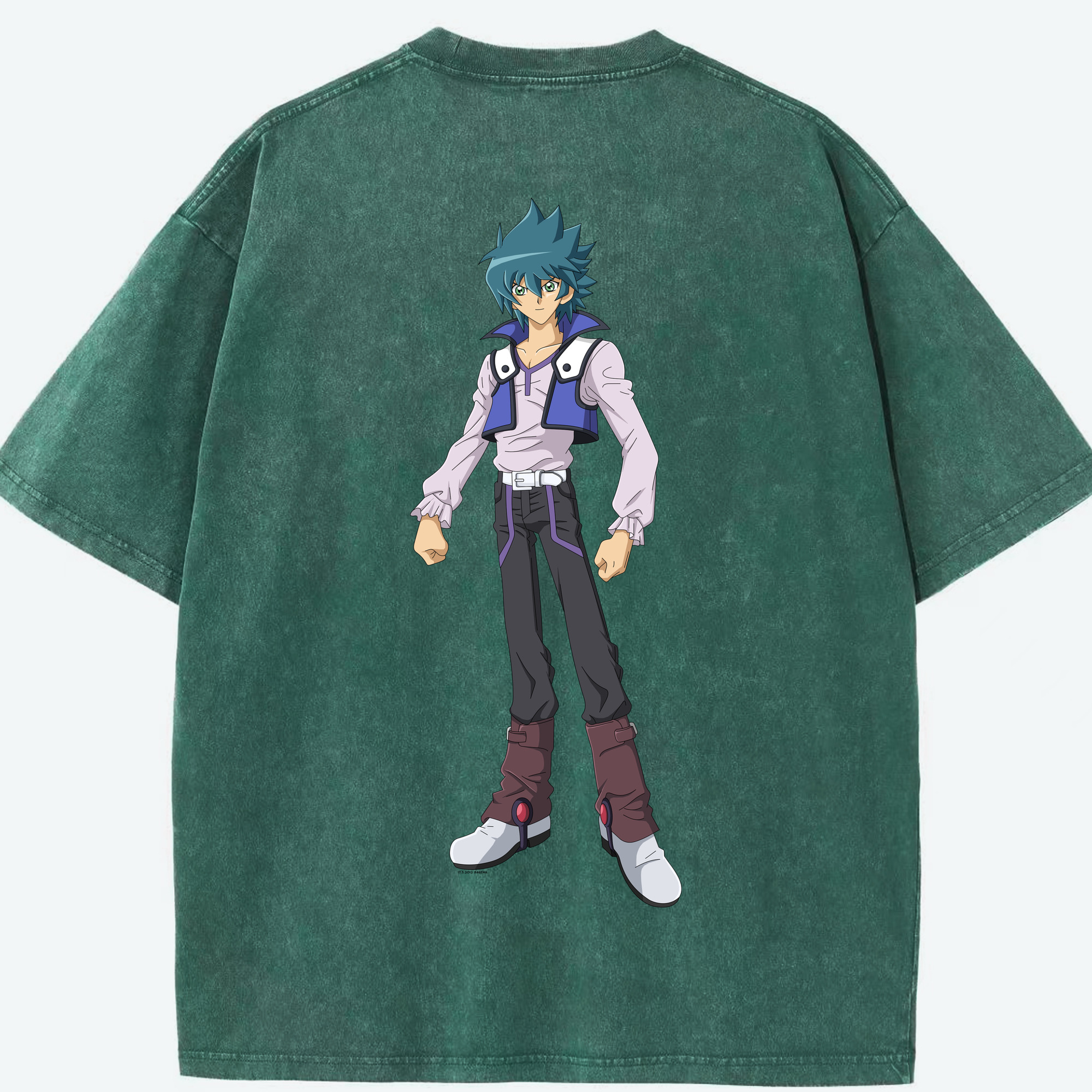 （画像用） 遊☆戯☆王 Yu-Gi-Oh! 綿100% ヴィンテージ風 半袖Tシャツ（背面プリント）